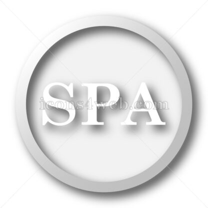 Spa white icon. Spa white button - Website icons