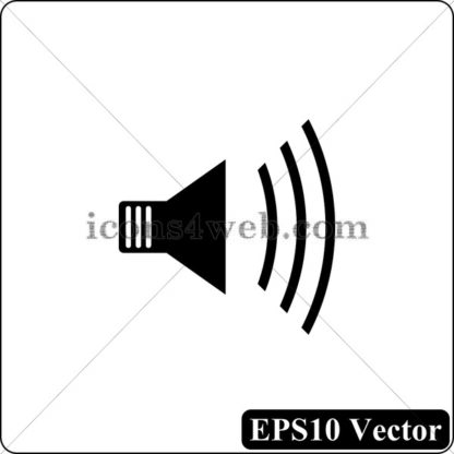 Speaker black icon. EPS10 vector. - Website icons
