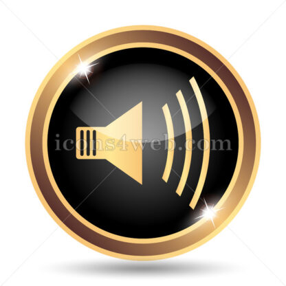 Speaker gold icon. - Website icons