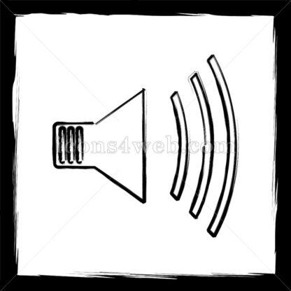 Speaker sketch icon. - Website icons