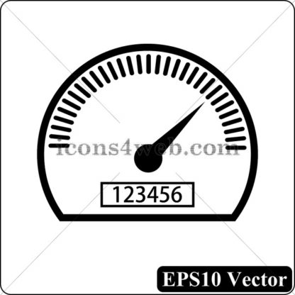 Speedometer black icon. EPS10 vector. - Website icons
