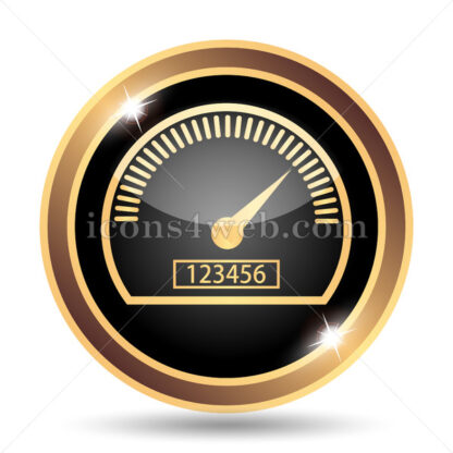 Speedometer gold icon. - Website icons