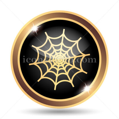 Spider web gold icon. - Website icons