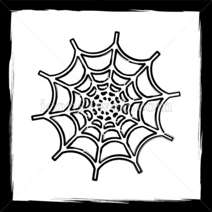 Spider web sketch icon. - Website icons