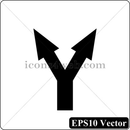 Split arrow black icon. EPS10 vector. - Website icons