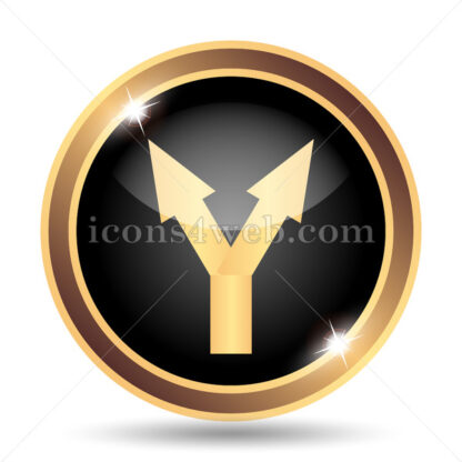 Split arrow gold icon. - Website icons