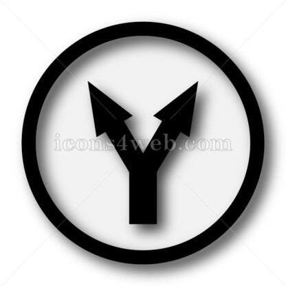 Split arrow simple icon. Split arrow simple button. - Website icons