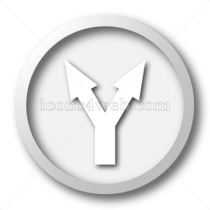 Split arrow white icon. Split arrow white button - Website icons