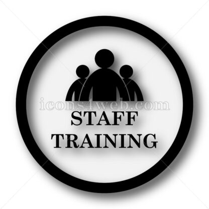 Staff training simple icon. Staff training simple button. - Website icons
