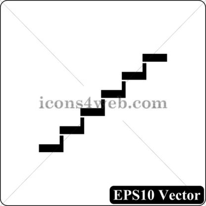 Stairs black icon. EPS10 vector. - Website icons