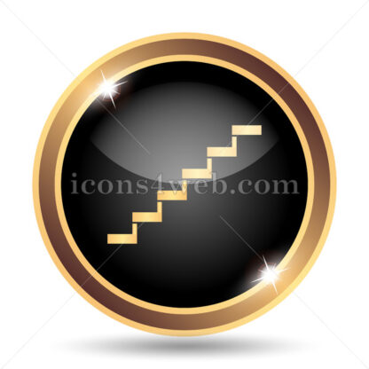 Stairs gold icon. - Website icons
