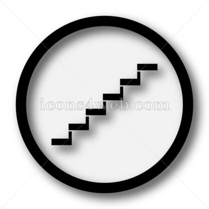Stairs simple icon. Stairs simple button. - Website icons