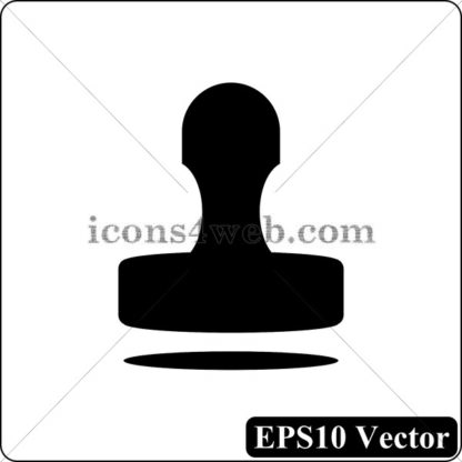 Stamp black icon. EPS10 vector. - Website icons