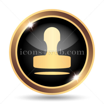 Stamp gold icon. - Website icons