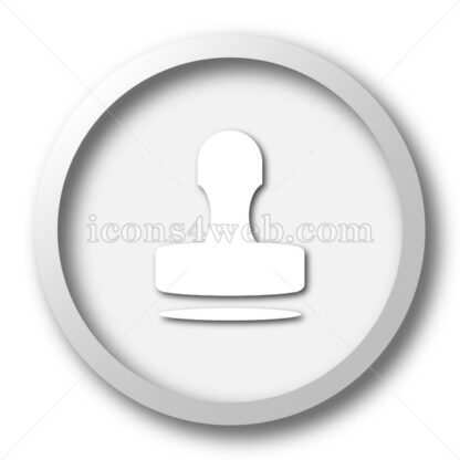 Stamp white icon. Stamp white button - Website icons