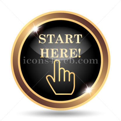 Start here gold icon. - Website icons