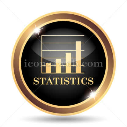 Statistics gold icon. - Website icons