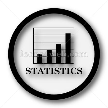Statistics simple icon. Statistics simple button. - Website icons