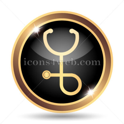 Stethoscope gold icon. - Website icons