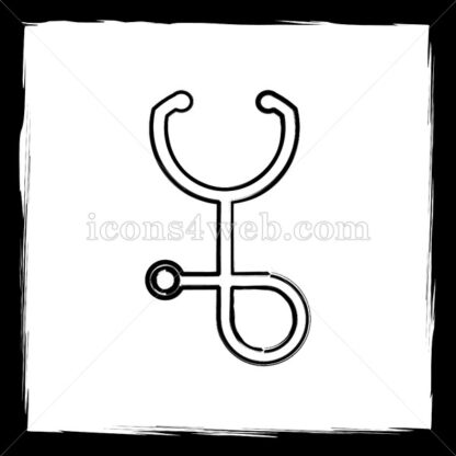 Stethoscope sketch icon. - Website icons