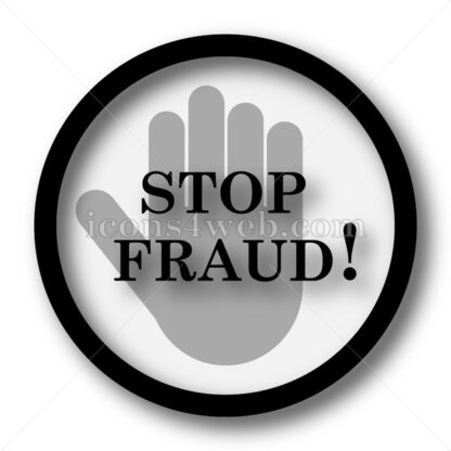 Stop fraud simple icon. Stop fraud simple button. - Website icons