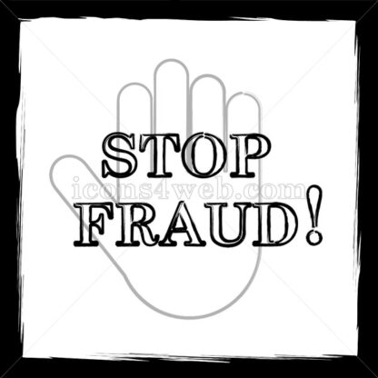 Stop fraud sketch icon. - Website icons