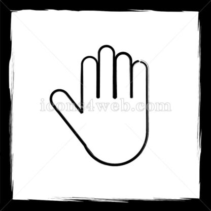 Stop hand sketch icon. - Website icons