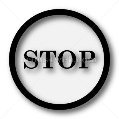 Stop simple icon. Stop simple button. - Website icons