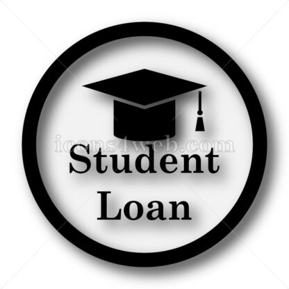 Student loan simple icon. Student loan simple button. - Website icons