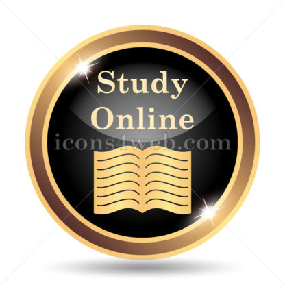 Study online gold icon. - Website icons