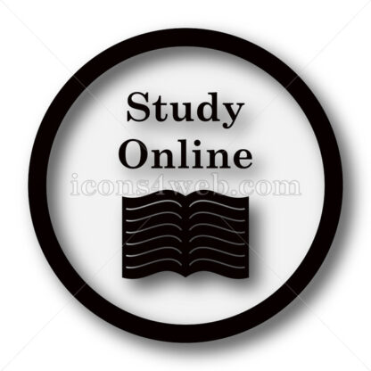 Study online simple icon. Study online simple button. - Website icons