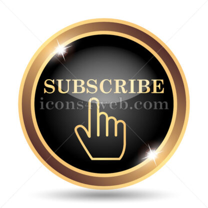 Subscribe gold icon. - Website icons