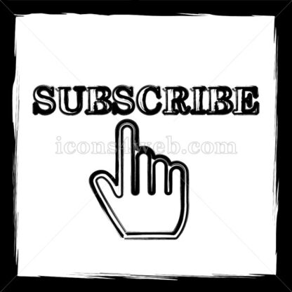 Subscribe sketch icon. - Website icons