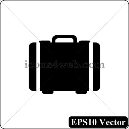 Suitcase black icon. EPS10 vector. - Website icons