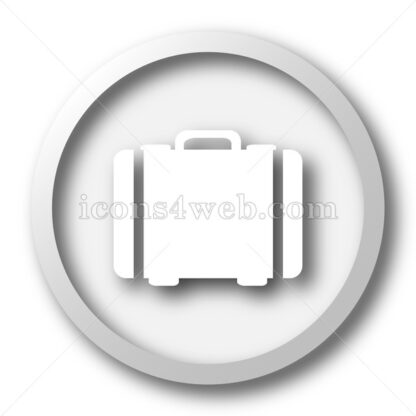 Suitcase white icon. Suitcase white button - Website icons