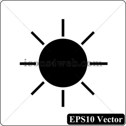 Sun black icon. EPS10 vector. - Website icons