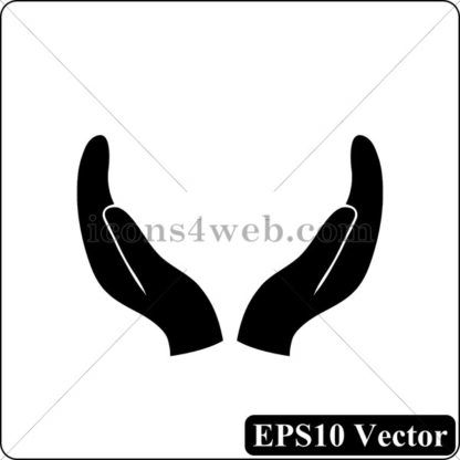 Supporting hands black veicon. EPS10 vector. - Website icons
