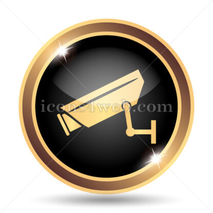 Surveillance camera gold icon. - Website icons