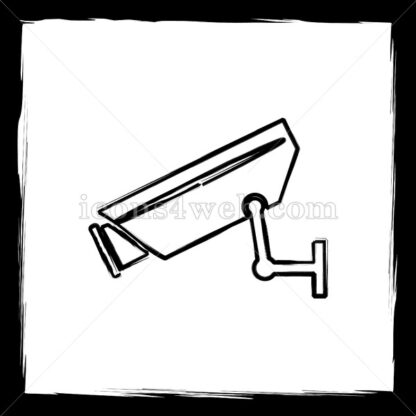 Surveillance camera sketch icon. - Website icons
