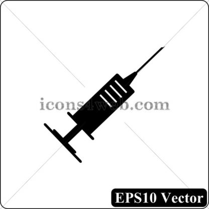 Syringe black icon. EPS10 vector. - Website icons