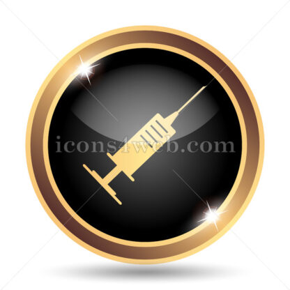 Syringe gold icon. - Website icons
