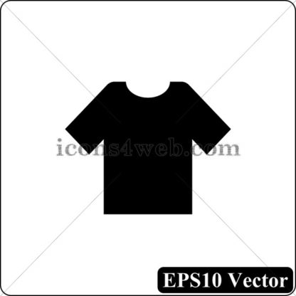 T-short black icon. EPS10 vector. - Website icons