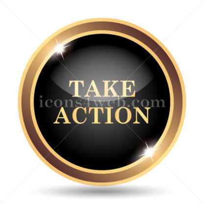 Take action gold icon. - Website icons