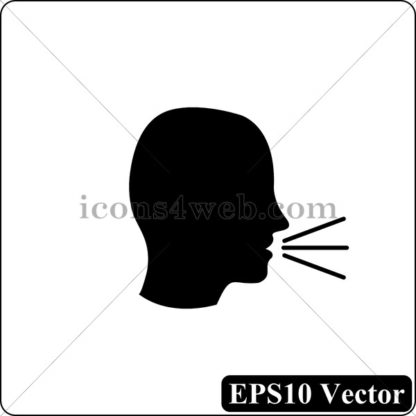 Talking black icon. EPS10 vector. - Website icons