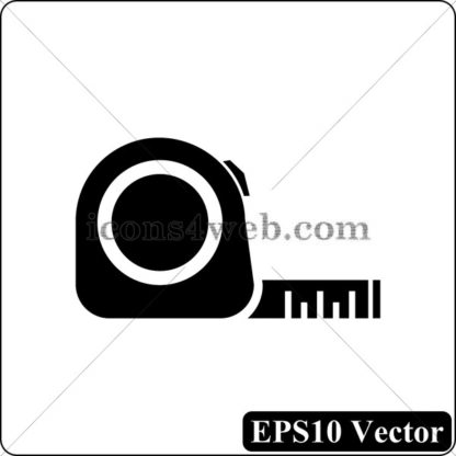 Tape measure black icon. EPS10 vector. - Website icons