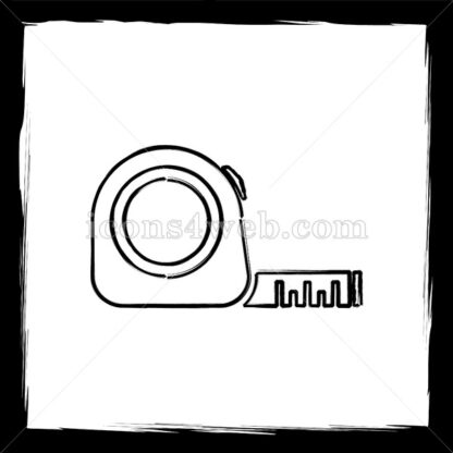 Tape measure sketch icon. - Website icons
