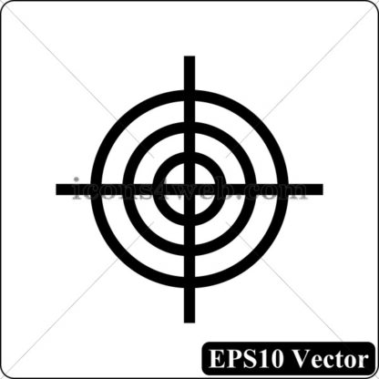 Target black icon. EPS10 vector. - Website icons