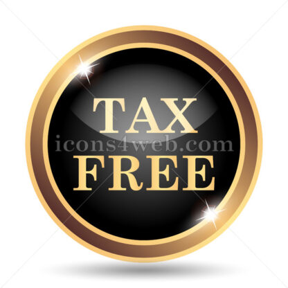 Tax free gold icon. - Website icons