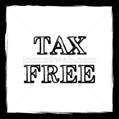 Tax free sketch icon. - Website icons