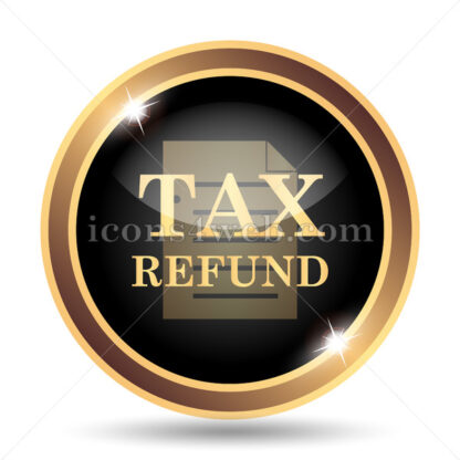 Tax refund gold icon. - Website icons